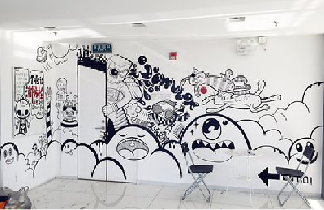 太康手绘墙并非传统涂鸦。